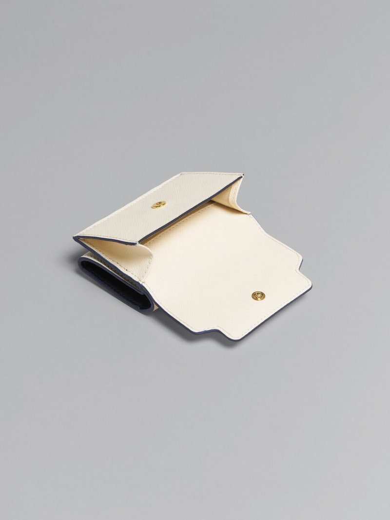 Marni Läder Tri-fold Wallet Vita | TSEWZ98564