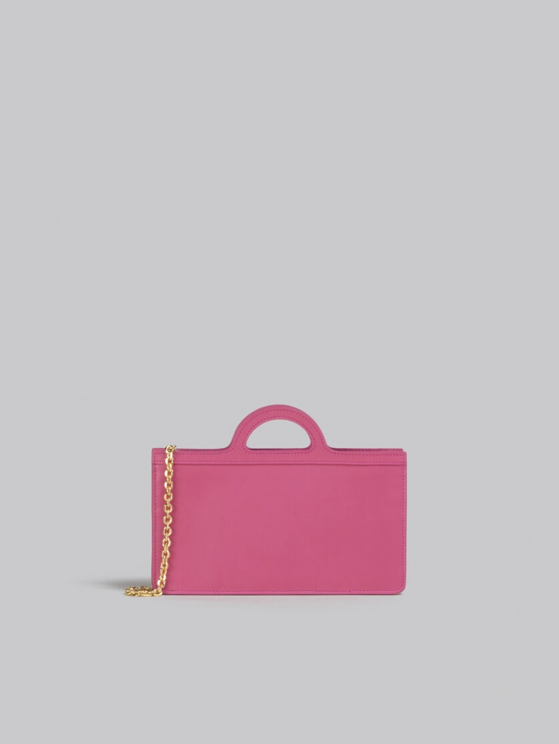 Marni Läder Tropicalia Long Wallet With Chain Rem Rosa | SEZPD32806