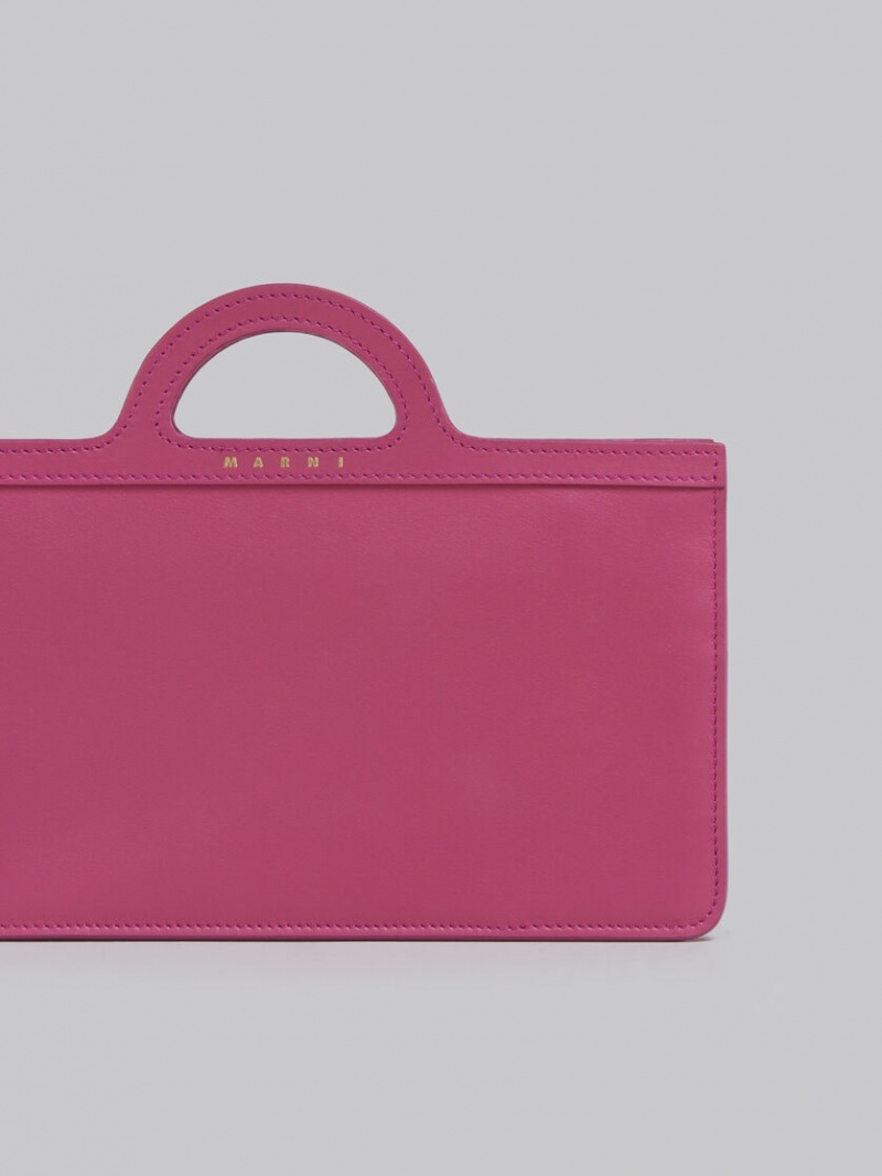 Marni Läder Tropicalia Long Wallet With Chain Rem Rosa | SEZPD32806