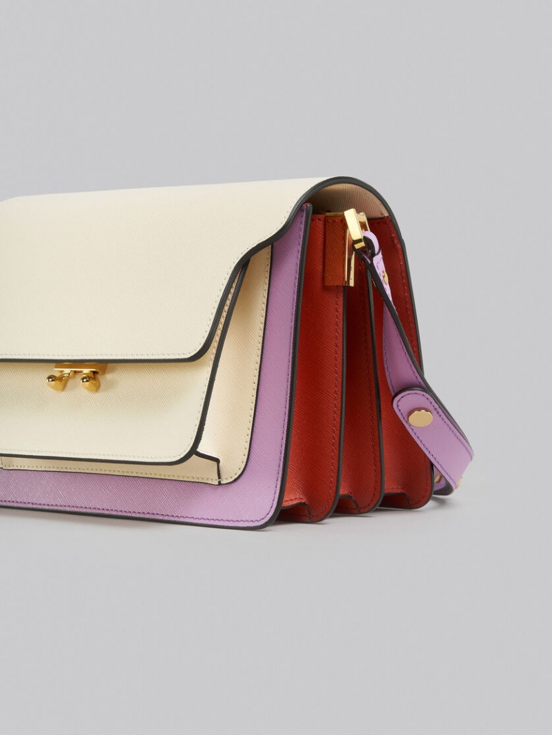 Marni Läder Trunk Bag Lila | BSESD99877