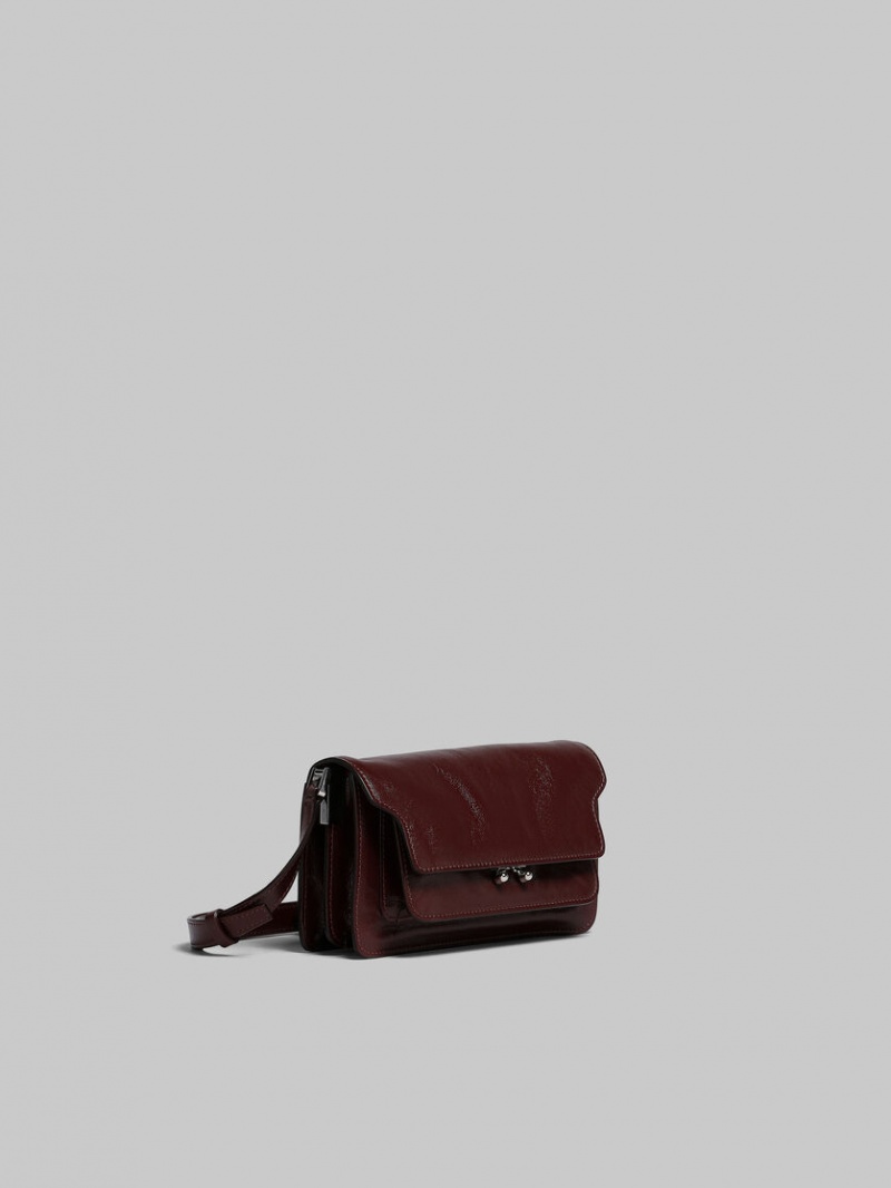 Marni Läder Trunk Soft Bag Röda | MSEHR82914