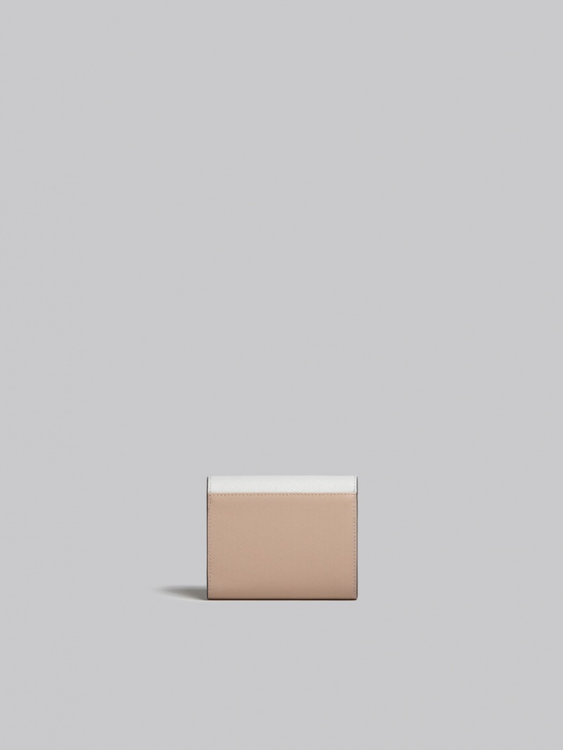 Marni Läder Wallet Orange Vita Beige | SSEVO46129