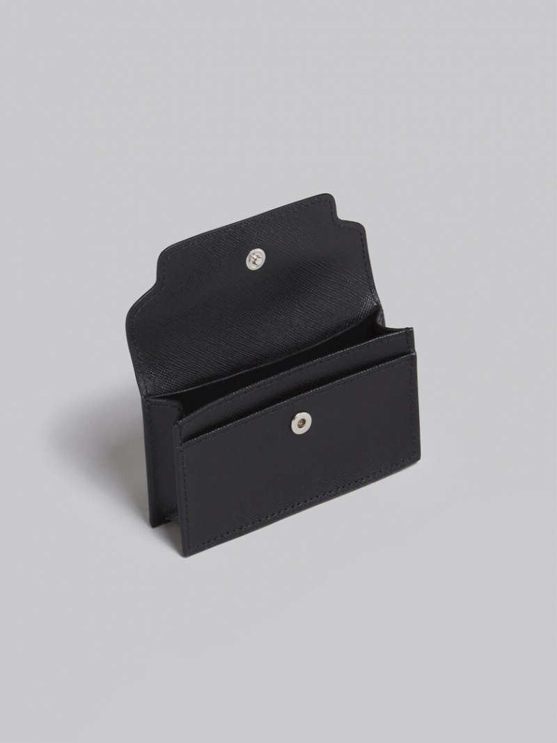 Marni Läder Zip-around Card Case Svarta | ASEWC14987