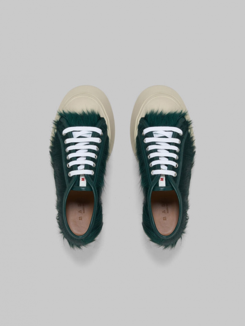 Marni Long-hair Calfskin Pablo Spets-up Sneaker Gröna | YSEGT76728