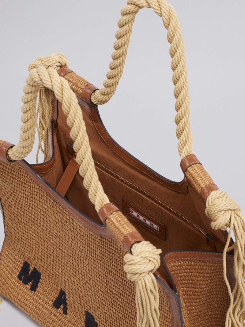 Marni Marcel Summer Bag With Rope Handles Beige | SEXBR22962