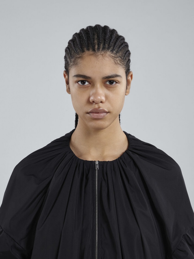 Marni Micro Faillle Korta Jacket Svarta | BSESO54922