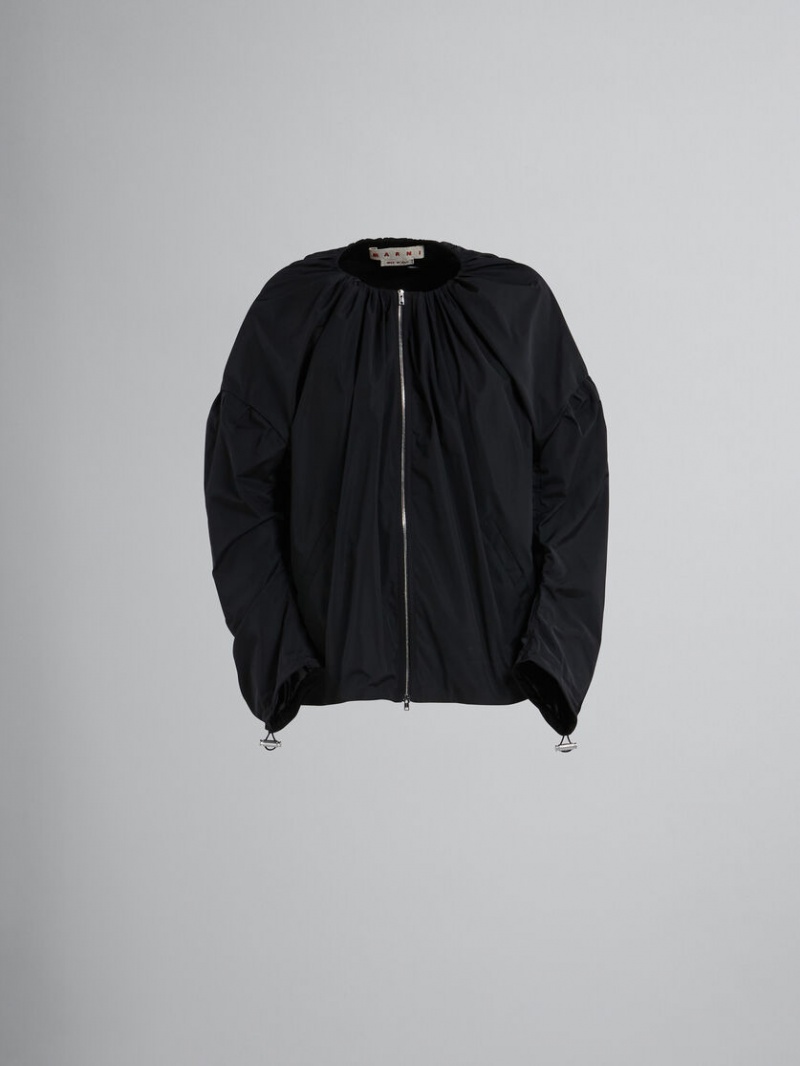 Marni Micro Faillle Korta Jacket Svarta | BSESO54922