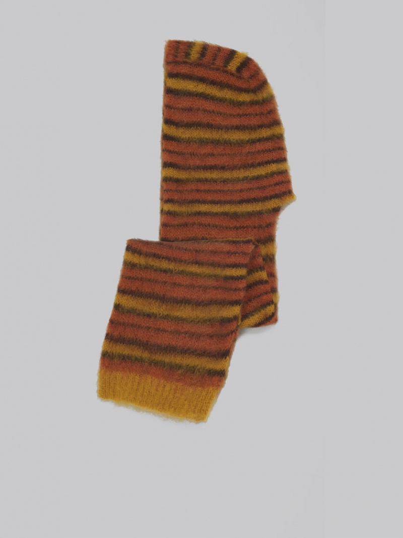 Marni Mohair And Ull Hat-scarf Orange Bruna | ASEDF35169