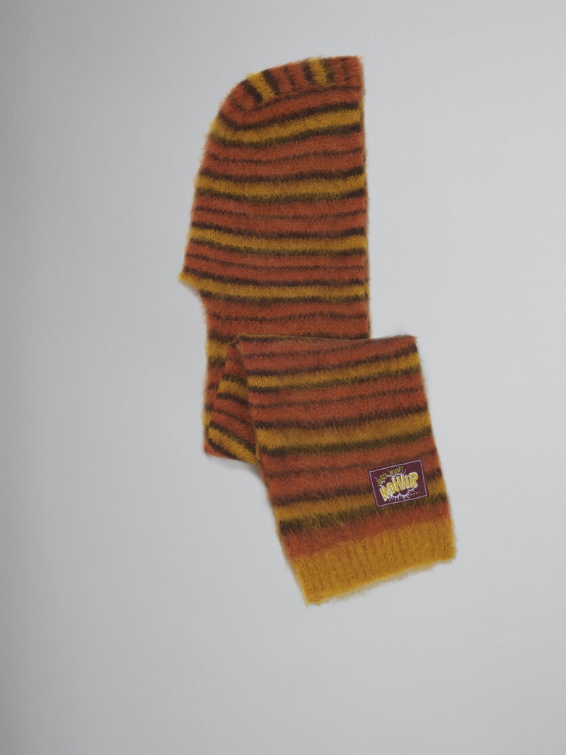 Marni Mohair And Ull Hat-scarf Orange Bruna | ASEDF35169