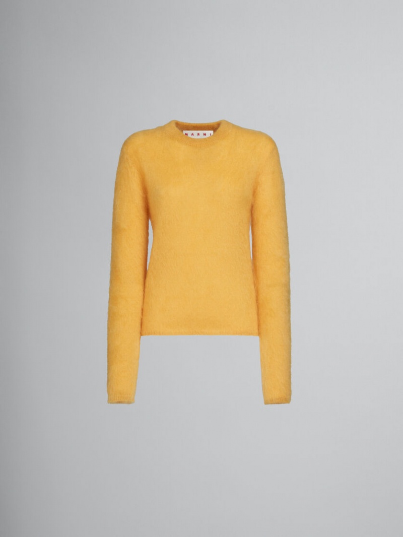 Marni Mohair And Ull Jumper Gula | ZSENQ66640