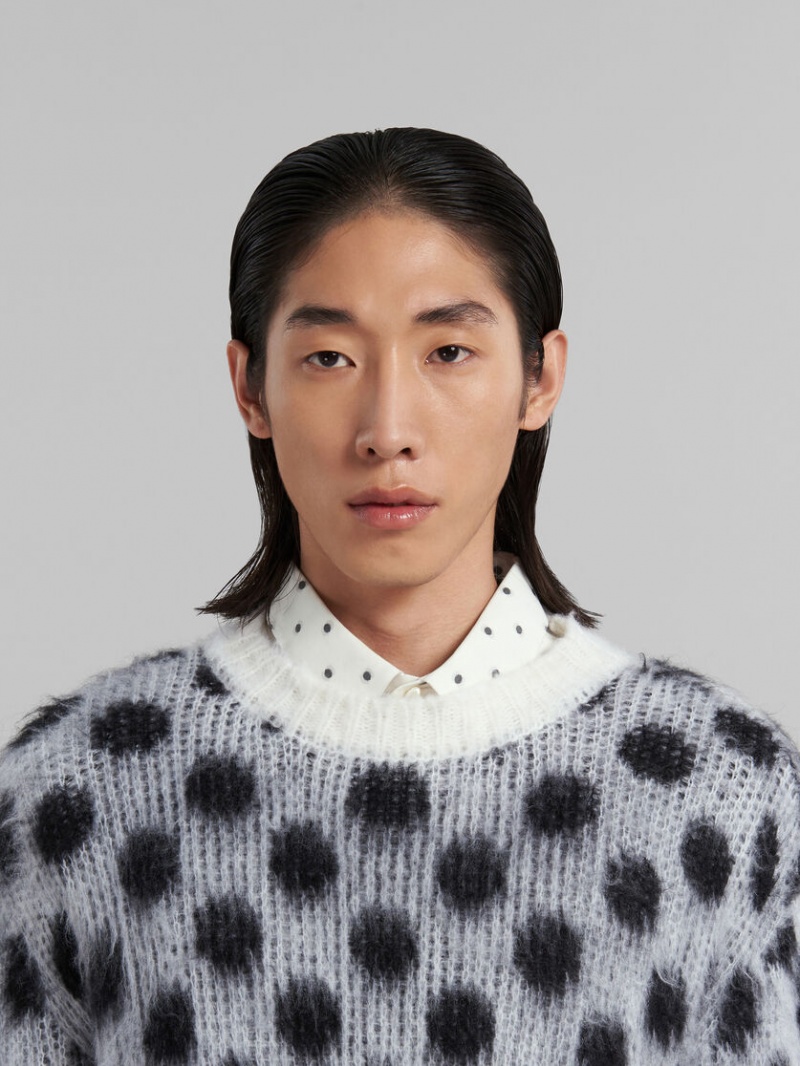 Marni Mohair Jumper With Polka Dots Vita | YSEVQ89999