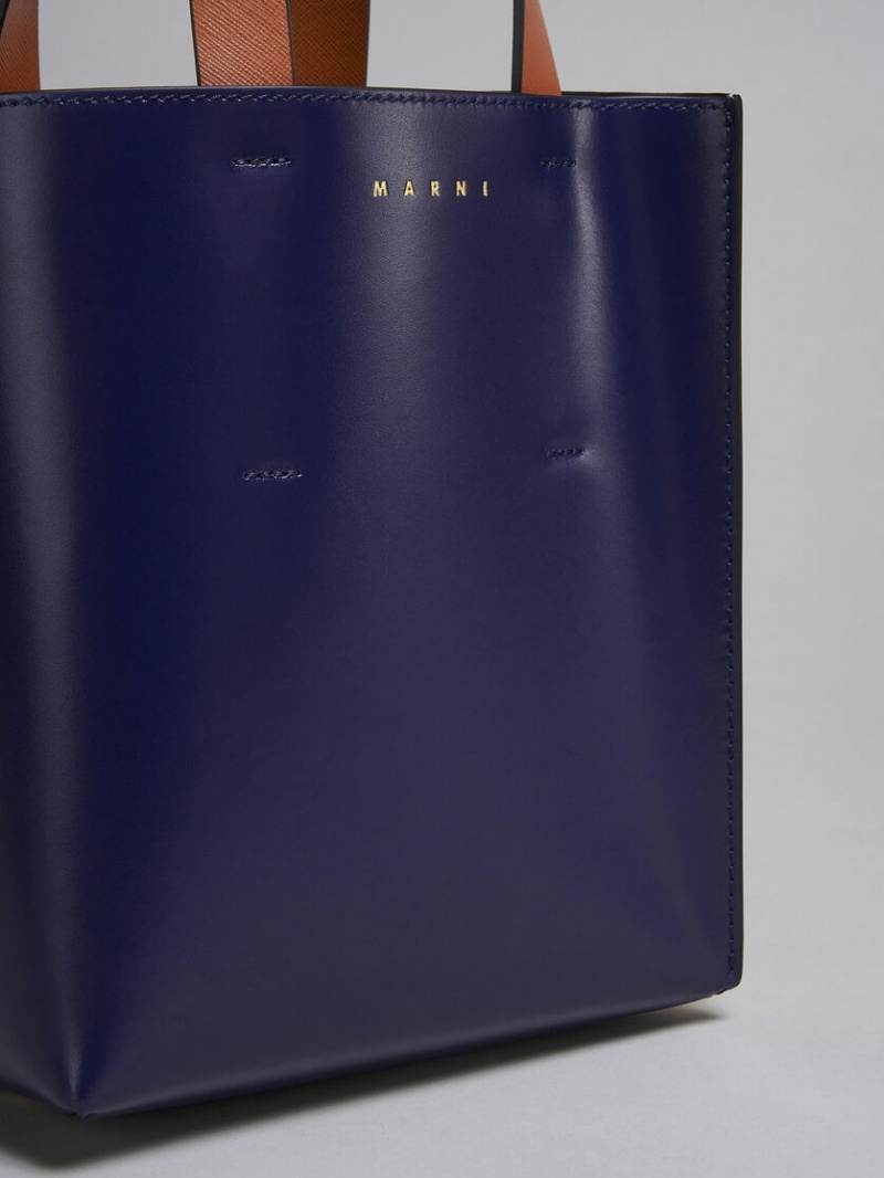 Marni Museo Mini Bag Läder Blå Vita | SEZPD20549