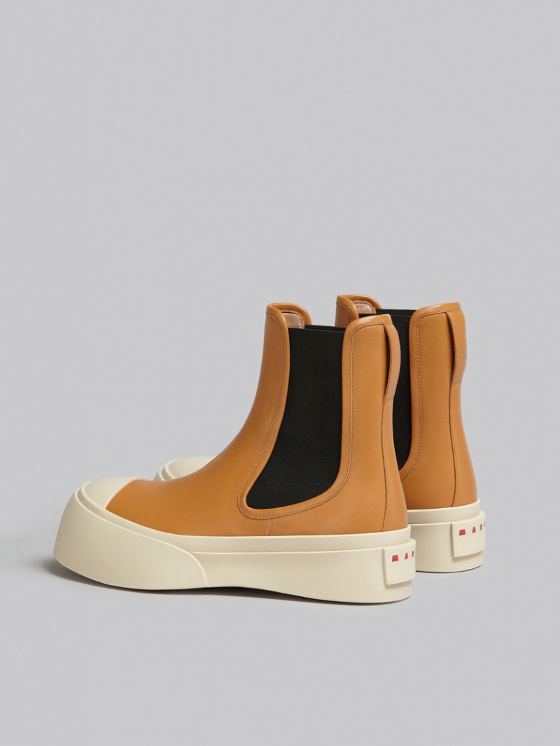 Marni Nappa Läder Pablo Chelsea Boot Bruna | YSEVQ75877
