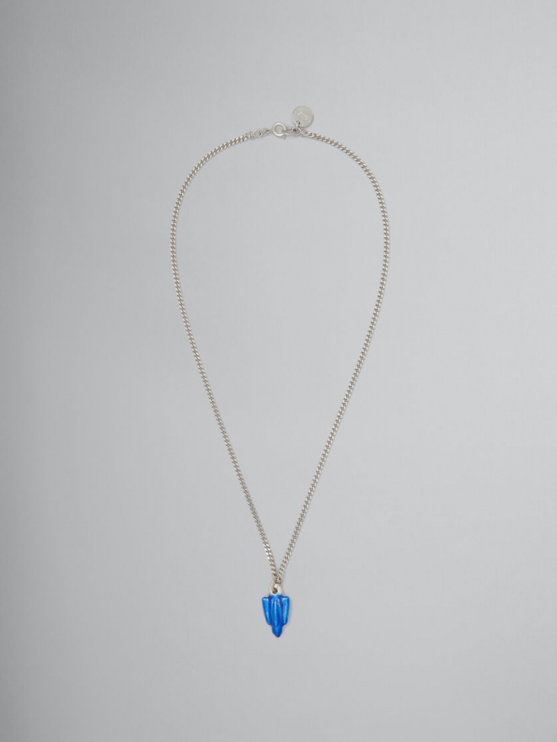Marni Necklace With Space Ship Charm Blå | TSEWZ23137
