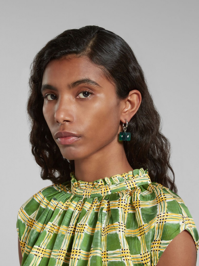 Marni Resin Dice Charm Gröna | SEEAH19951