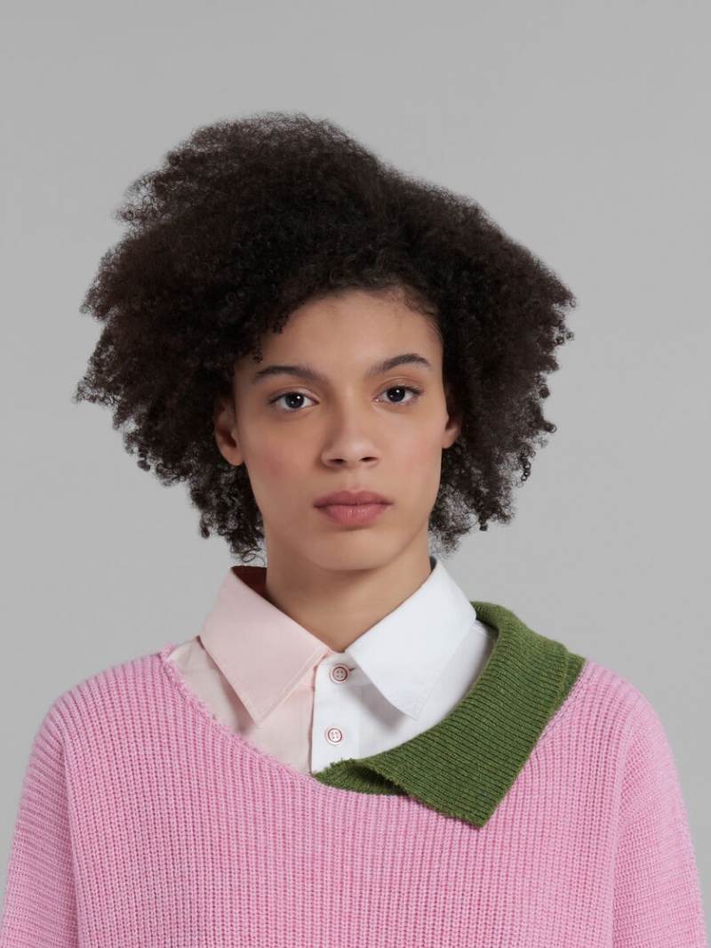 Marni Shetland Ull And Bomull Rosa | SEJBT52500
