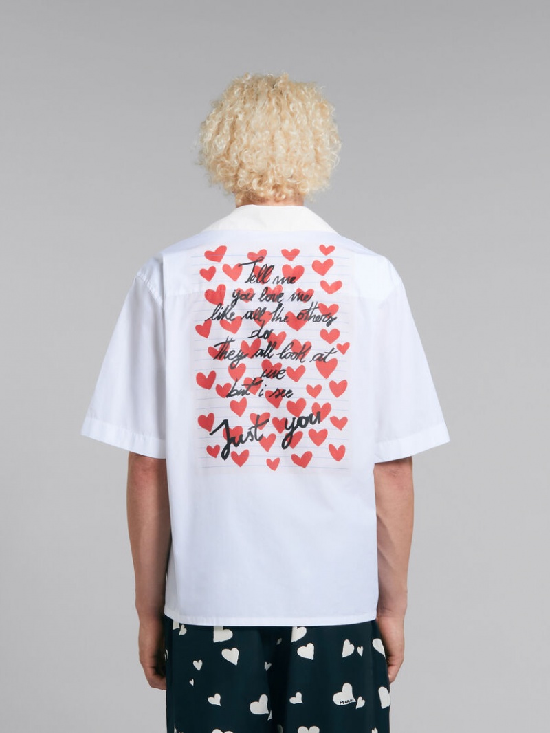 Marni Shirt With Hearts Print Vita | SENZX49793