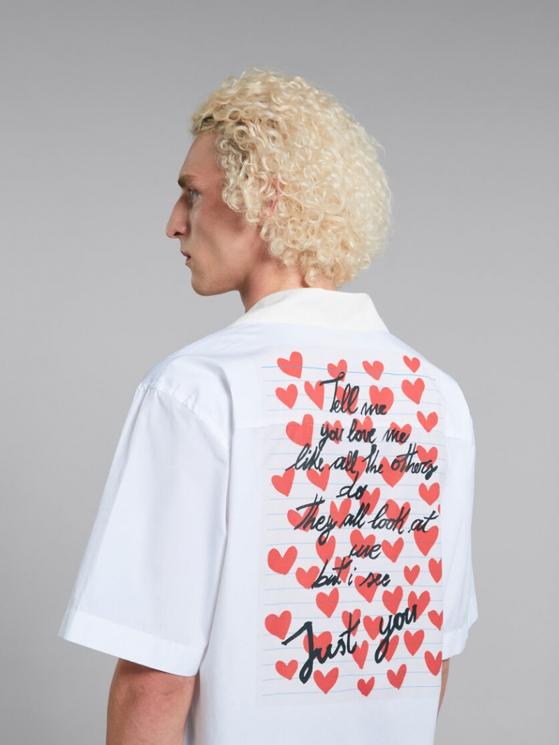 Marni Shirt With Hearts Print Vita | SENZX49793