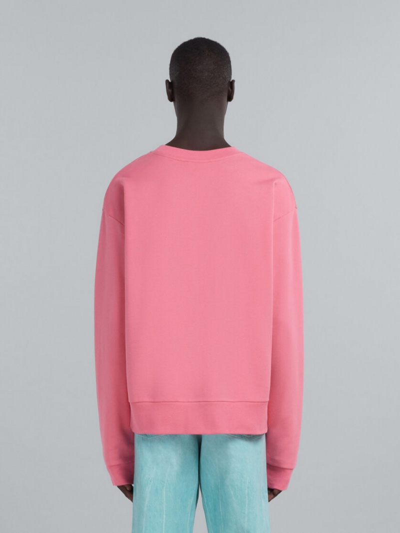 Marni Sweatshirt With Logo Rosa | SEXBR68085