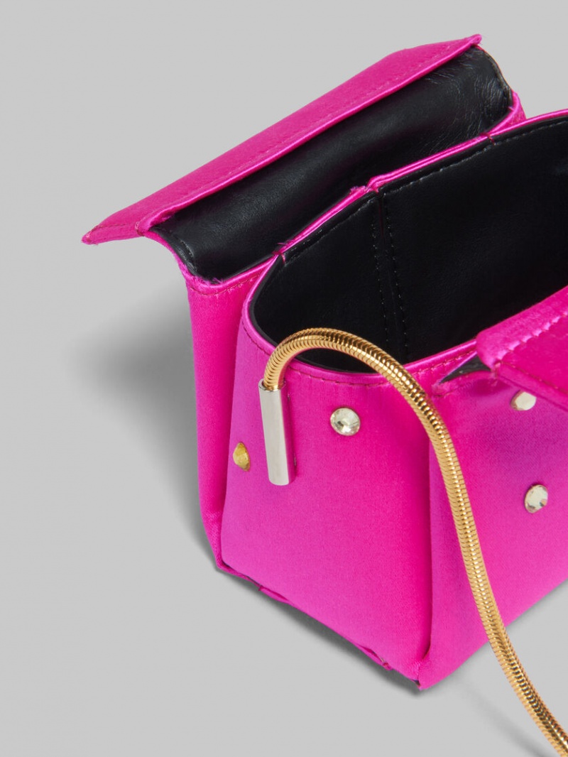Marni Toggle Mini Bag Satin Fuchsia | SEZDE70664