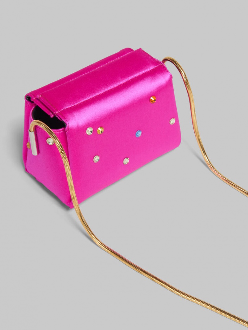 Marni Toggle Mini Bag Satin Fuchsia | SEZDE70664