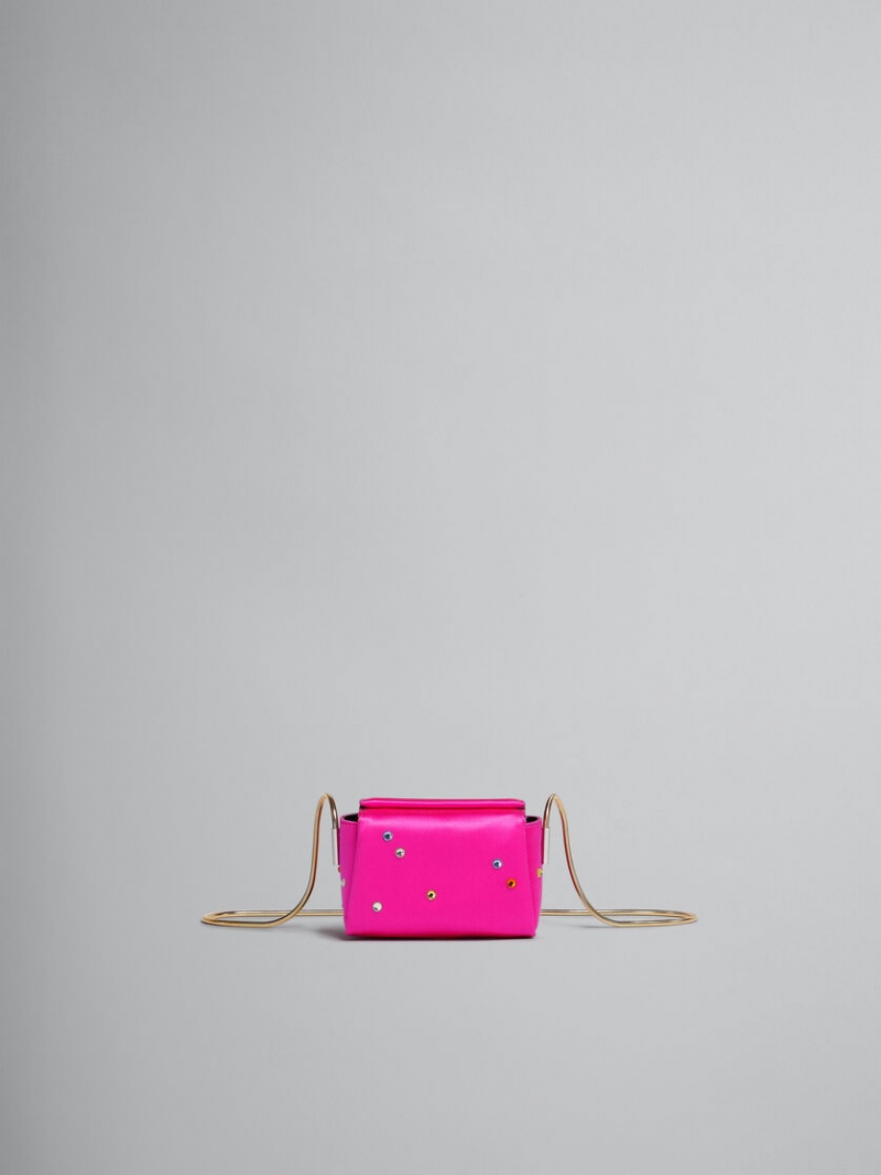 Marni Toggle Mini Bag Satin Fuchsia | SEZDE70664