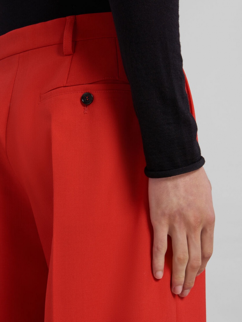 Marni Tropical Ull Tailored Trousers Röda | SEZPD43261
