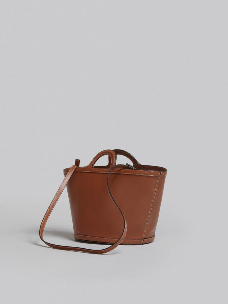 Marni Tropicalia Small Bag Läder Bruna | ESEHC73795