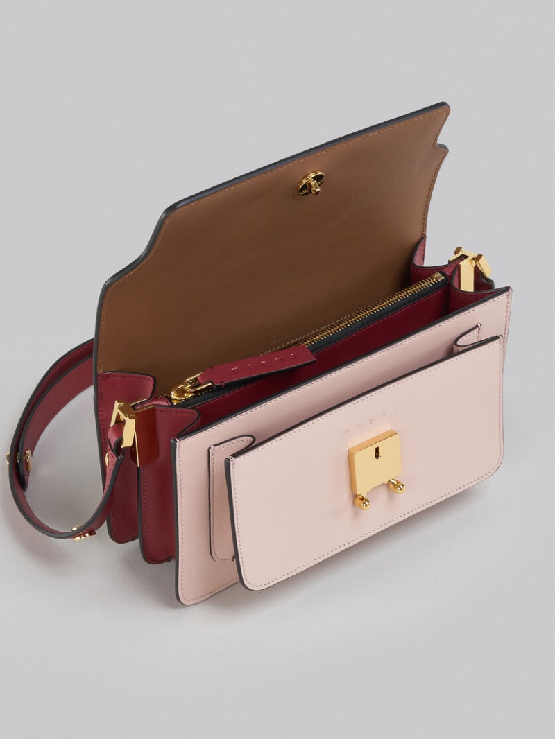 Marni Trunk Bag E/W Läder Bruna Rosa Röda | ESEHC10955