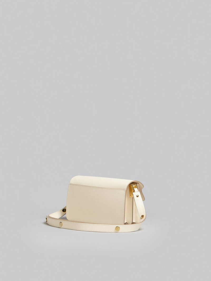 Marni Trunk Bag E/W Läder Vita | BSESD97540