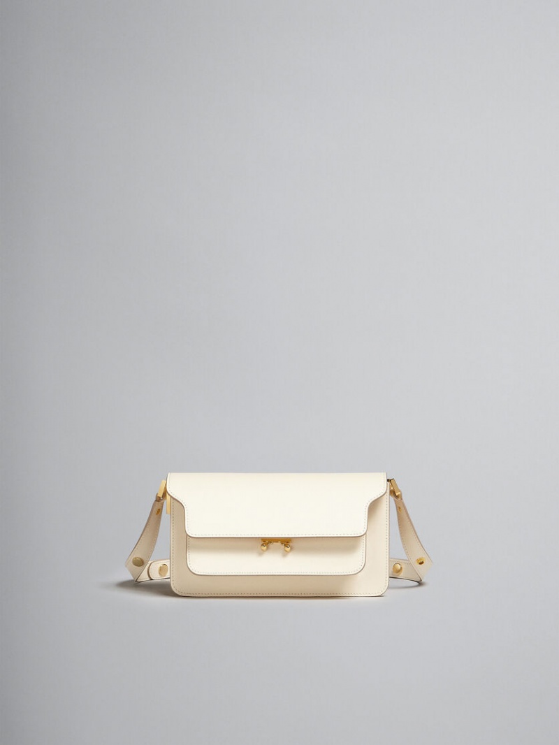 Marni Trunk Bag E/W Läder Vita | BSESD97540