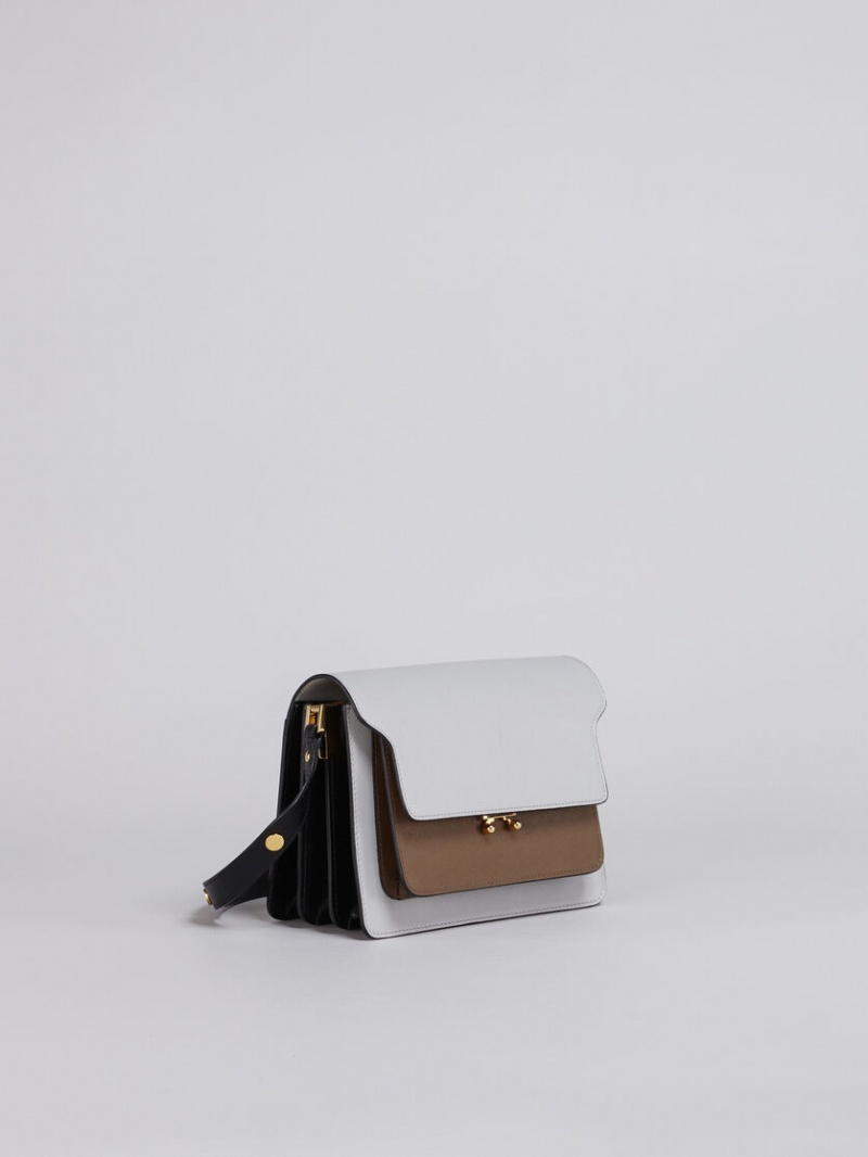 Marni Trunk Medium Bag Läder Grå Bruna Svarta | XSEGW79605