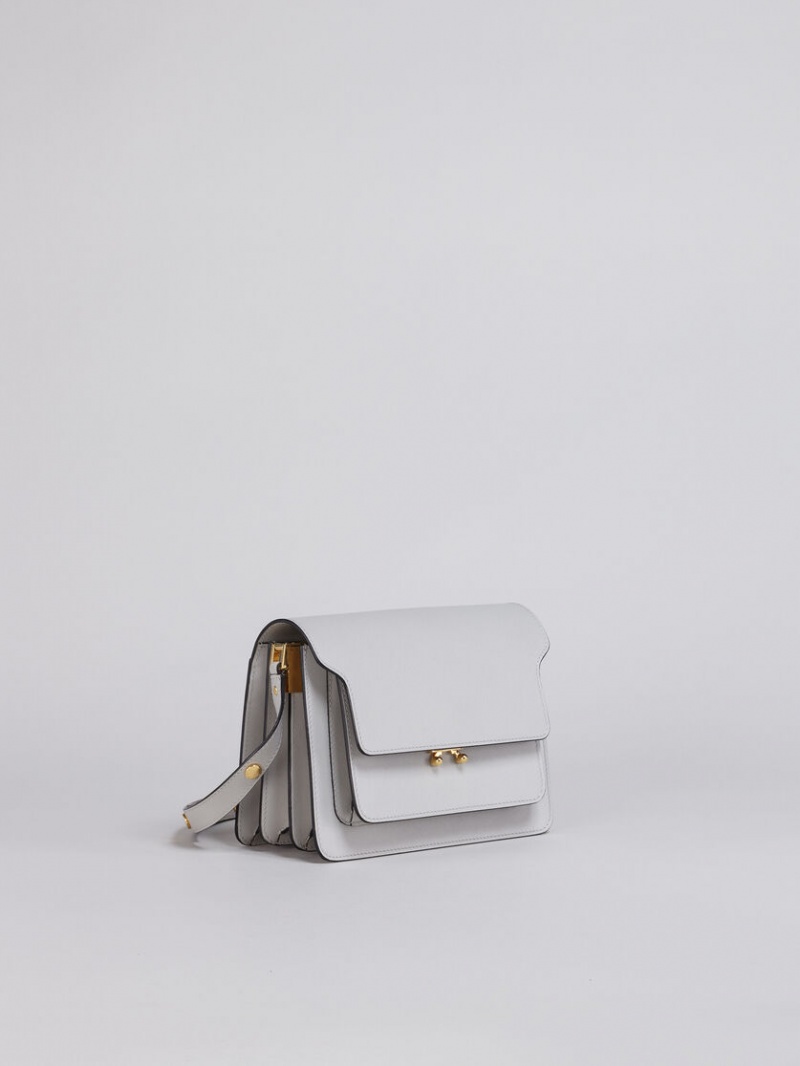 Marni Trunk Medium Bag Läder Grå | BSESO28334