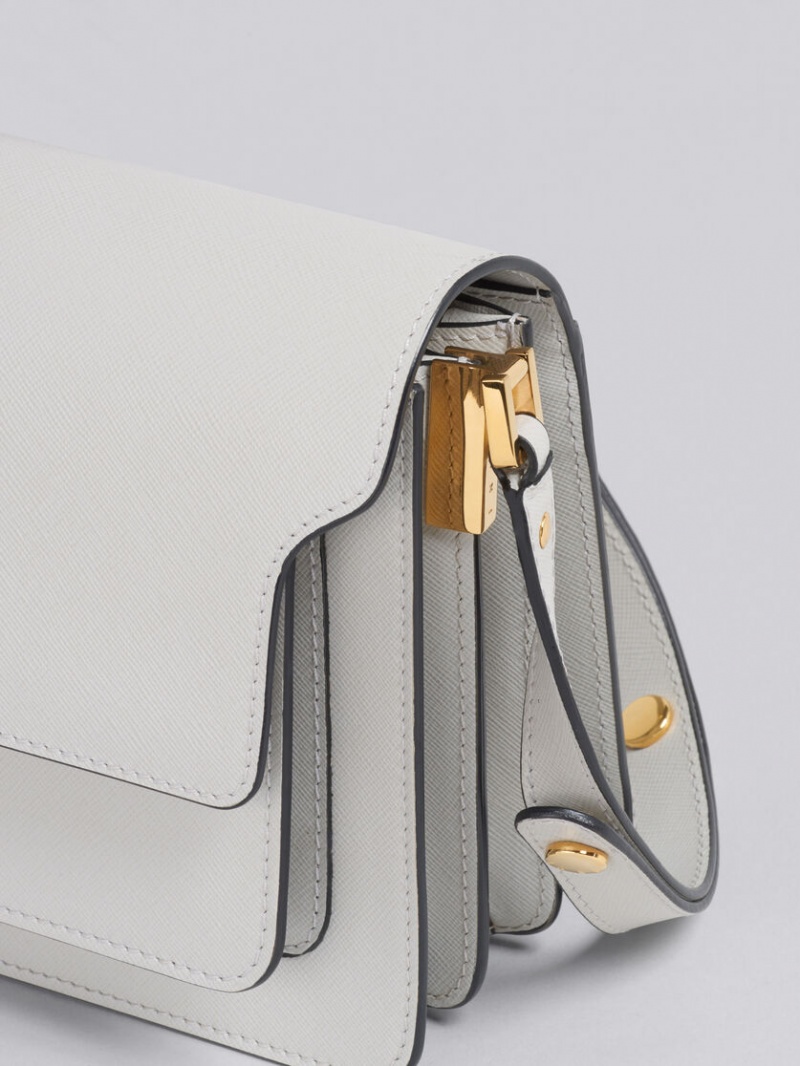 Marni Trunk Medium Bag Saffiano Läder Grå | PSEQX37440