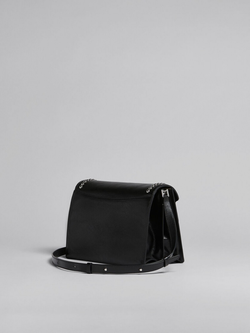 Marni Trunk Soft Large Bag Läder With Studs Svarta | ASEDF79496