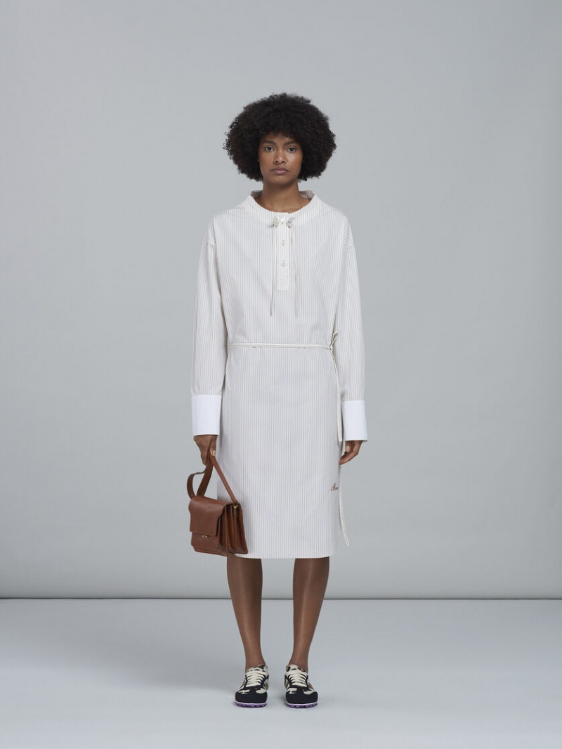 Marni Trunk Soft Medium Bag Läder Bruna | SSENY68326