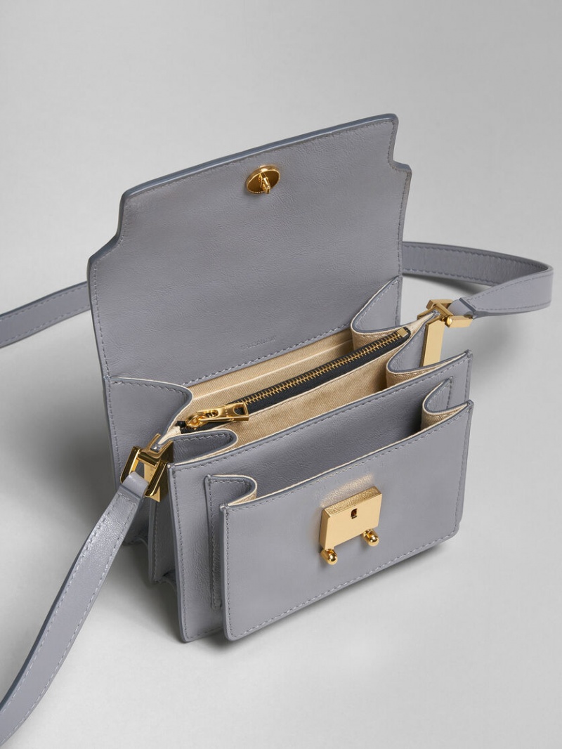 Marni Trunk Soft Mini Bag Läder Grå | SEDFL18051
