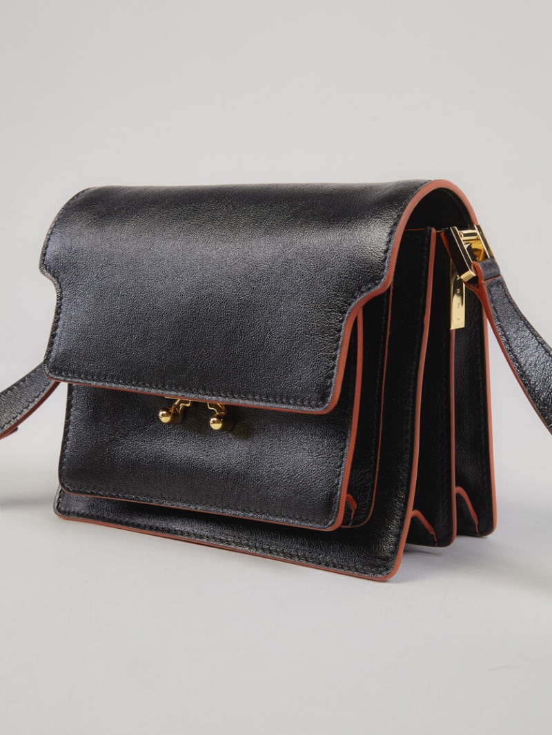 Marni Trunk Soft Mini Bag Läder Svarta | SEZDE17125