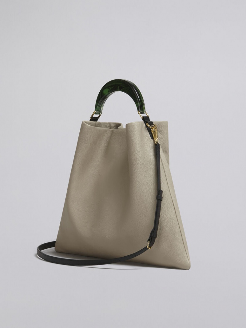 Marni Venice Medium Bag Läder Beige | XSEBH41875