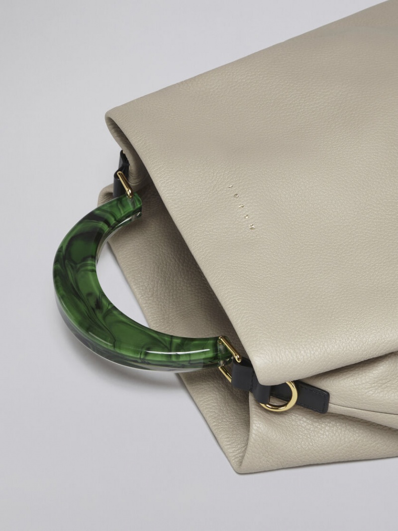 Marni Venice Medium Bag Läder Beige | XSEBH41875
