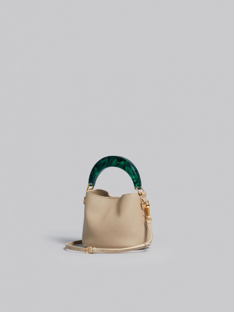 Marni Venice Mini Bucket Bag Läder Ljusbruna | QSEUV52634