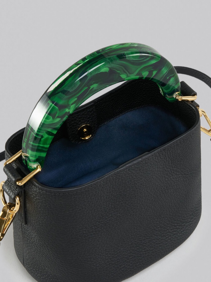 Marni Venice Mini Bucket Bag Läder Svarta | SSENY10019
